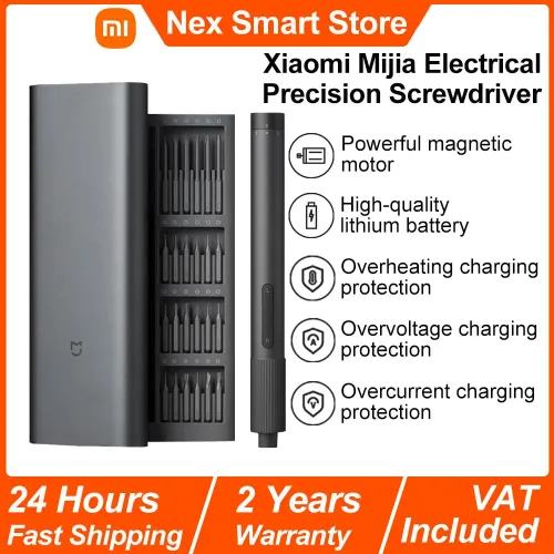 Xiaomi, Xiaomi Mijia Elektrischer Präzisionsschraubendreher, Magnetischer Schraubendreher-Satz, Zweistufiges Drehmoment, Typ-C-Ladung, S2-Stahl Präzisionsbits