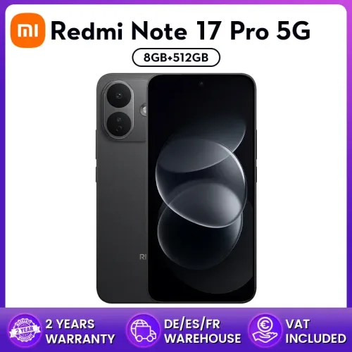 Xiaomi, Global Version Redmi Note 17 Pro 5G  smartphone 5G 6.83? IP66 lP68  8340mAh battery 67W HyperCharge 120Hz refresh rate Powerful Snapdragon 6s Gen 4 Xiaomi HyperOs 3