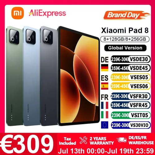 Globale Version Xiaomi Pad 8 11,2 Zoll Snapdragon ®   8s Gen 4 144Hz-Display 9200mAh Typ-C 45W Turbo-Ladung IPv6 Xiaomi HyperOS 3