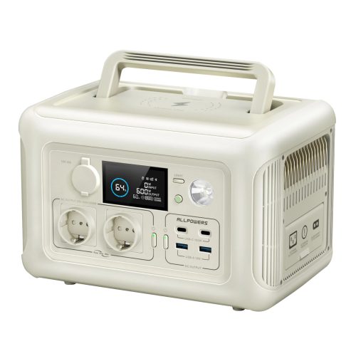 ALLPOWERS, ALLPOWERS R600 299Wh 600W LiFePO4 Tragbares Kraftwerk mit 100W / 140W / 200W Solarpanel (optional) für den Heimgebrauch, Camping, Wohnmobil