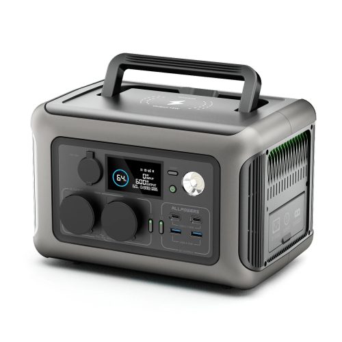 ALLPOWERS, ALLPOWERS R600 299Wh 600W LiFePO4 Tragbares Kraftwerk mit 100W / 140W / 200W Solarpanel (optional) für den Heimgebrauch, Camping, Wohnmobil