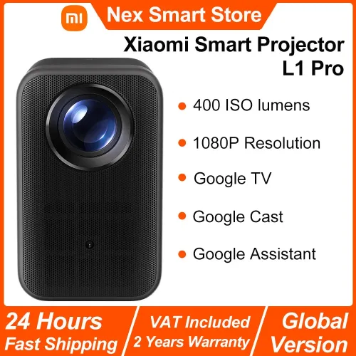 Xiaomi, Xiaomi Smart Projektor L1 Pro, 400 ISO Lumen Google TV 1080p Physische Auflösung, Autofokus & Automatische Trapezkorrektur, Dolby Audio
