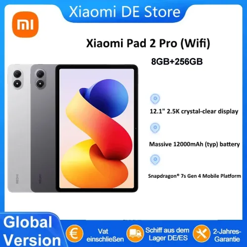 Xiaomi, Global Version Xiaomi Redmi Pad 2 Pro Wifi 8+256GB 12.1 Inch 2.5K Crystal-clear Certified Eye-care Display Quad Speakers Massive 12000mAh (typ) Battery Tablet PC