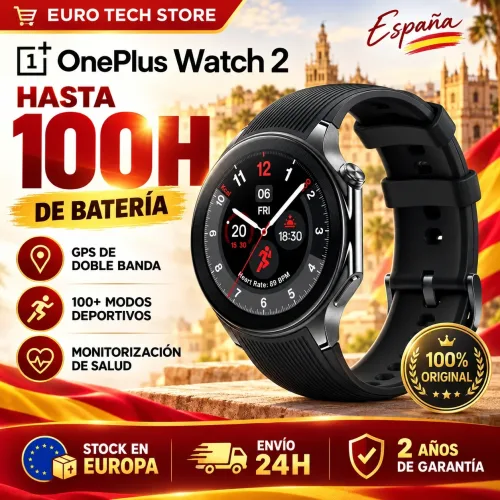 OnePlus, Neue Smartwatch OnePlus Watch 2 1,43'' AMOLED-Bildschirm WLAN GPS IP68 Google Pay