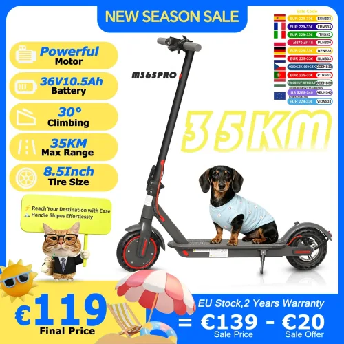 ATSANT, M365PRO/M365 X1 Elektroroller 36V 10,5Ah 500W Motor 35KM Reichweite 31KM/H 8,5 Zoll Vollgummireifen Faltbarer Smart-App E-Scooter