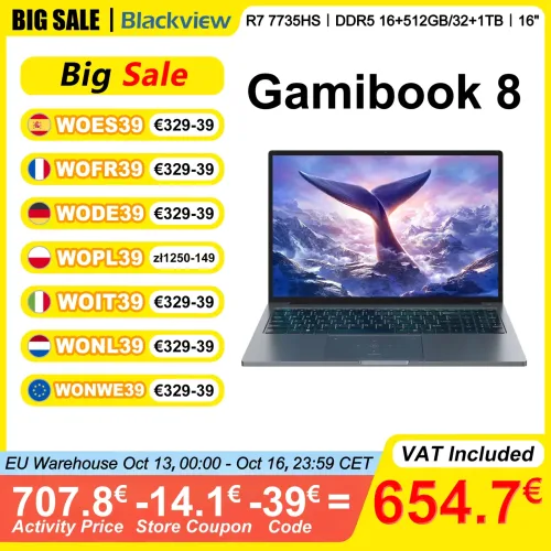BLACKVIEW, Blackview AceBook 6 Laptop 15,6 Zoll FHD IPS Intel N150 16 GB RAM 512 GB SSD Windows 11 Home 180 °   Flip-Notebook Intel UHD-Grafik