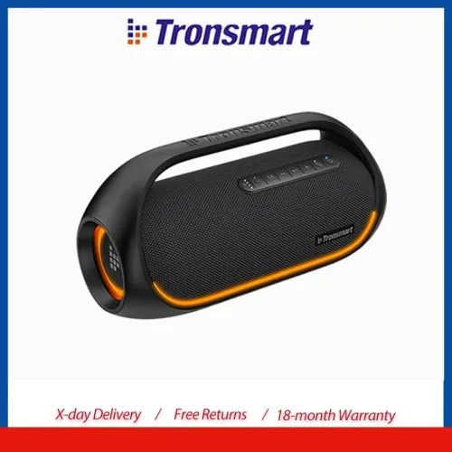 Tronsmart Bang Bluetooth-Lautsprecher 60W Outdoor-Partylautsprecher mit Hi-Res Audio, starkem Bass, App-Steuerung, tragbarem Griff
