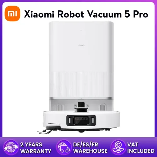 Xiaomi, Globale Version Xiaomi Robot Vacuum 5 Pro (X20+-Upgrade) AI-Kamera-Identifizierung 200 Arten von Hinderniserkennung Heben und niedrigen LDS reinigen und tief in niedrigen Räumen HD-Video Einweganrufe