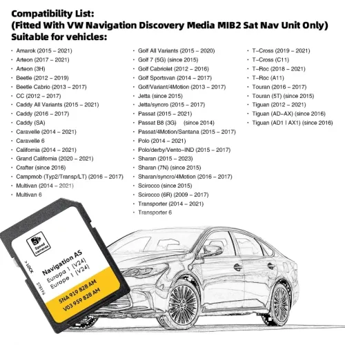 NAVINESA, NEU für VW Discover Media Navigation AS V23 Version Update UK Europa Karten 2026 Sat Nav EU SD-Karte 5NA919866NA 32GB