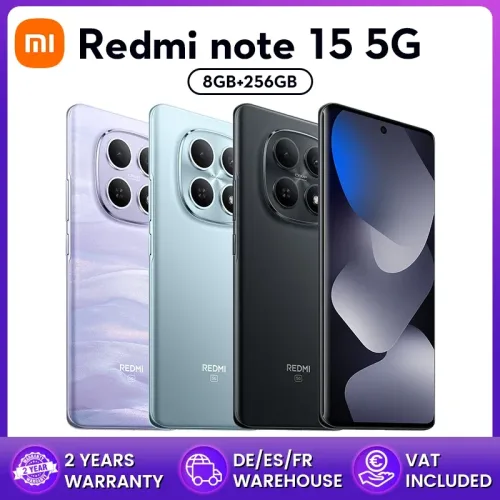 Xiaomi, Globale Version Xiaomi Redmi Note 15 5G Smartphone 5G 6,77' FHD Snapdragon ®   6 Gen 3 108MP IP66 5520mAh Akku 45W Laden NFC Xiaomi