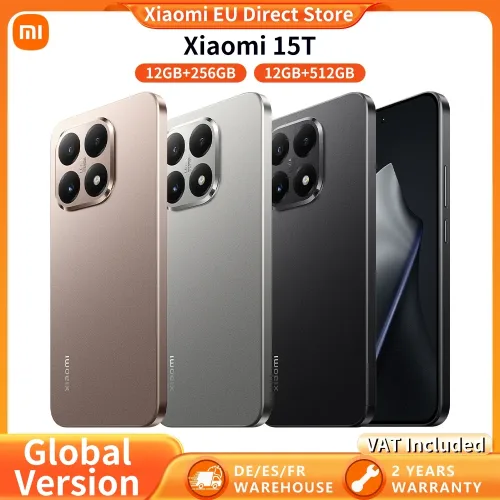 Xiaomi, Global Version Xiaomi 15T 12GB 256GB Mobile Phones Leica Triple Camera AI Ecosystem Creativity Assistant Immersive 6.83" Display