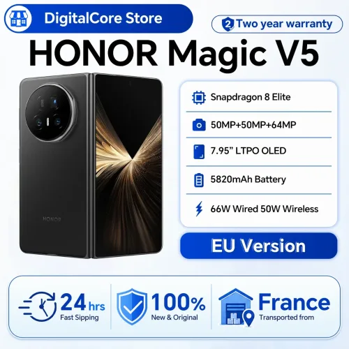 Honor, HONOR Magic V5 EU-Version Original 5G Smartphone Dual HDR OLED-Display Snapdragon 8 Elite 5820mAh 7,95" 66W SuperCharge