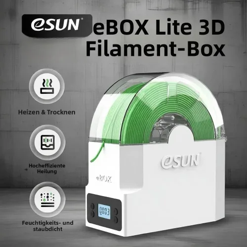ESUN, eSUN eBOX Lite Filament-Trockner Upgrade: Heiz- und Trocknungsbox für 1KG PLA, PETG, ABS, TPU Filamente ? Dehydrator und Aufbewahrungsbox für Filamentspulen