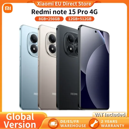 Xiaomi, Globale Version Xiaomi REDMI Note 15 Pro 4G Smartphone 6,77 Zoll FHD 6500 mAh 45 W Turbo-Ladung 120 Hz 200 MP Hauptkamera IP65 NFC