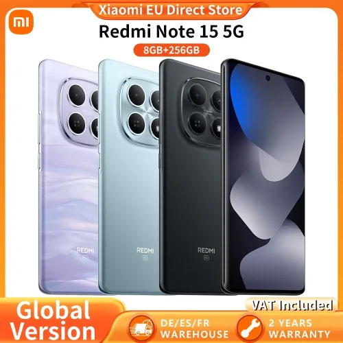 Xiaomi, Globale Version Xiaomi Redmi Note 15 5G Smartphone 5G 6,77' FHD Snapdragon ®   6 Gen 3 108MP IP66 5520mAh Akku 45W Laden NFC Xiaomi