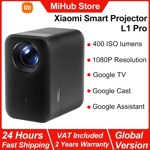 Xiaomi, Xiaomi Smart Projektor L1 Pro, 400 ISO Lumen Google TV 1080p Physische Auflösung, Autofokus & Automatische Trapezkorrektur, Dolby Audio