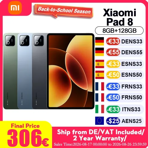 Xiaomi, Globale Version Xiaomi Pad 8 11,2 Zoll Snapdragon ®   8s Gen 4 144Hz-Display 9200mAh Typ-C 45W Turbo-Ladung IPv6 Xiaomi HyperOS 3