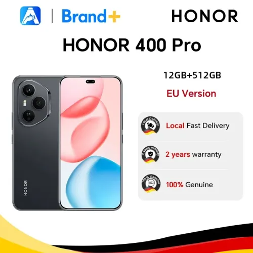Honor, HONOR 400 Pro 5G, EU-Version, 5G Smartphone, 200MP Ultra-Klare KI-Hauptkamera, Qualcomm Snapdragon 8 Gen 3, 5300mAh Akku