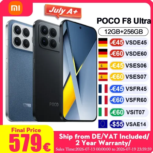 Global Version POCO F8 Ultra 12GB 256GB Smartphone 50MP Light Fusion 950 With OIS 6.9' 120Hz POCO HyperRGB AMOLED Display Massive 6500mAh (typ) Battery