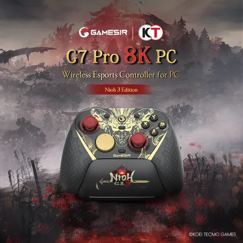 GameSir, GameSir G7 Pro 8K Nioh 3 Edition Esports Wireless Switch Controller mit Ladestation, TMR Gen-2 Joystick, Hall-Effekt, Gyroskop
