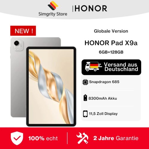 Global Version HONOR Pad ?9a Tablet android 11.5? 120Hz 2.5K HONOR Fullview Display 6GB+128GB Qualcomm 6nmSnapdragon 685