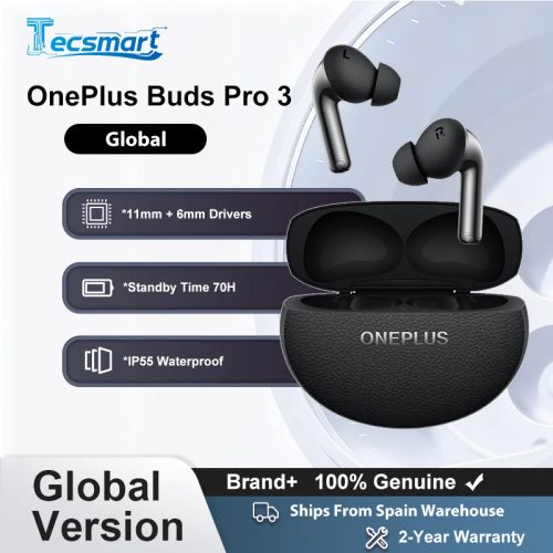 OnePlus, Globale Version OnePlus Buds Pro 3 Kopfhörer mit bis zu 50dB Geräuschunterdrückung, Spatial Audio mit Head-Tracking und Hi-Resolution Audio