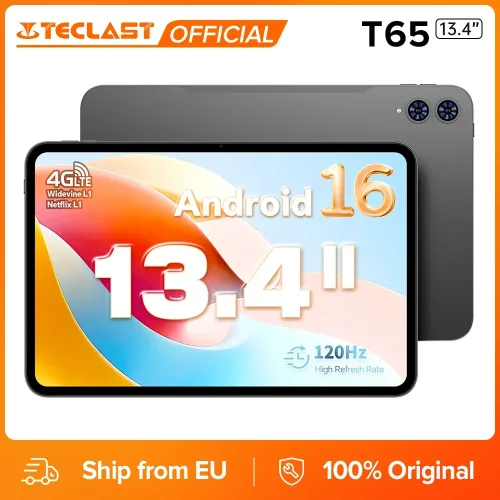Teclast, Teclast T65 Android-Tablet 16 13,4-Zoll-120-Hz-Bildschirm T7280 Octa-Core Max. 26 GB RAM 128 GB ROM (bis zu 1 TB) 4G LTE 8000 mAh Widevine L1
