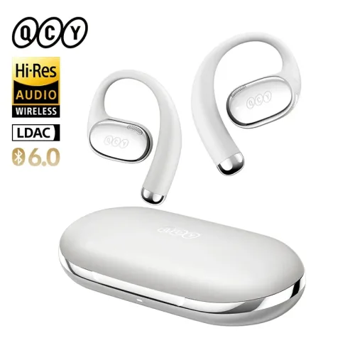 QCY, QCY Crossky R70 CT02 Open-Ear Sport Wireless-Kopfhörer Bluetooth 6.0 Hi-Res LDAC Ohrbügel Kopfhörer Drahtlose Lade-Ohrhörer 52 Stunden