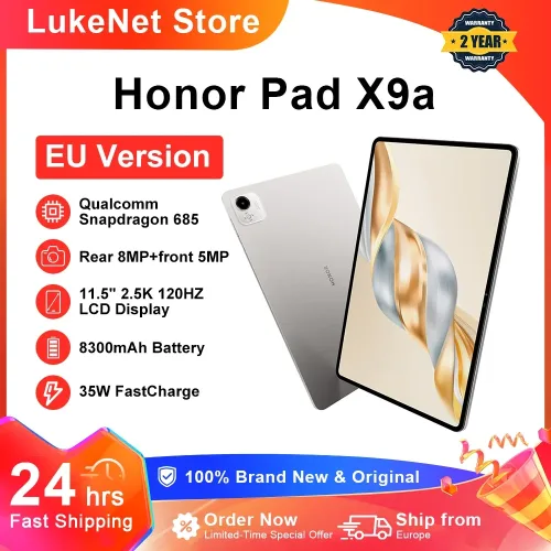 HONOR Pad X9a Qualcomm Snapdragon 685 Tablet WIFI 11,5 Zoll 120Hz 2,5K HONOR Fullview Display 8300mAh Akku Globale Version