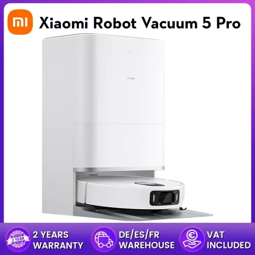 Xiaomi, Globale Version Xiaomi Robot Vacuum 5 Pro (X20+-Upgrade) AI-Kamera-Identifizierung 200 Arten von Hinderniserkennung Heben und niedrigen LDS reinigen und tief in niedrigen Räumen HD-Video Einweganrufe