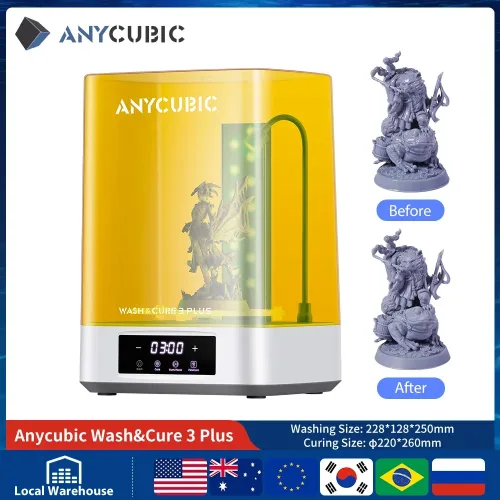 ANYCUBIC, ANYCUBIC Wash & Cure 3 Plus Wasch- und Härtungsgerät 2-in-1 für 14K Photon Mono M7 Mono M7 Pro LCD 3D-Drucker 3D-Druckmodelle