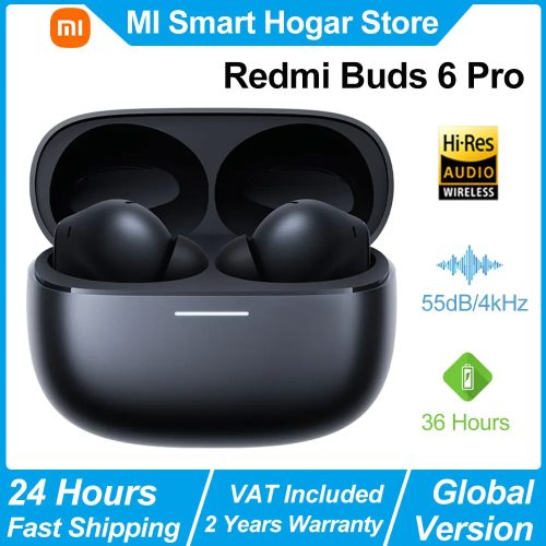 Xiaomi, Xiaomi Redmi Buds 6 Pro Bluetooth-Kopfhörer, Kopfhörer mit aktiver Geräuschunterdrückung, hochauflösendes Audio mit LDAC, kabelloser BT5.3-Kopfhörer