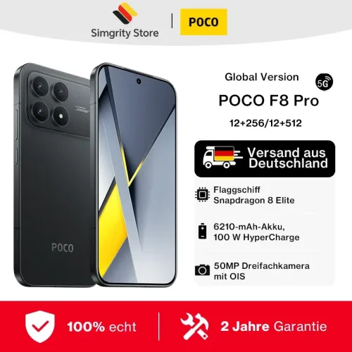 Globale Version POCO F8 Pro Snapdragon 8 Elite Prozessor Smartphone 6,59