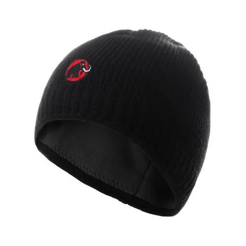 MAMMUT, Mammut Feinmaschige Strickmütze mit Fleecefutter Sublime Beanie Schwarz one size
