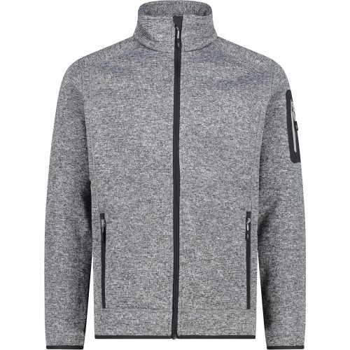 CMP, CMP Strickfleecejacke "MAN JACKET" ohne Kapuze hochschliessender Kragen, mit zwei Eingrifftaschen, atmungsaktiv