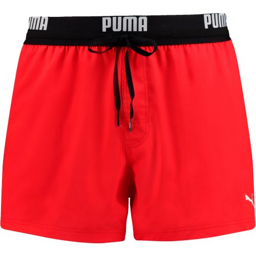 Puma, PUMA Badeshorts "PUMA SWIM MEN LOGO SHORT SHORTS 1P" Seitentaschen, Gesässtasche mit Reissverschluss, Kordelzug