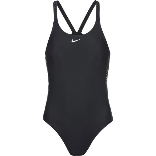 Nike, Nike Logo Tape Damen Badeanzug Schwarz, Damen, Größe: S