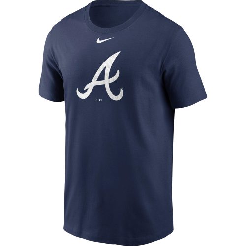 Nike, Nike Atlanta Braves Large Logo Herren T-Shirt Blau, Herren, Größe: L
