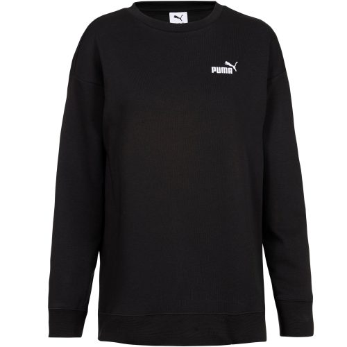 Puma, PUMA Langarmshirt "ESS SMALL NO. 1 LOGO RELAXED CREW TR" mit Rundhalsausschnitt, Langarm, aus Baumwollmischung