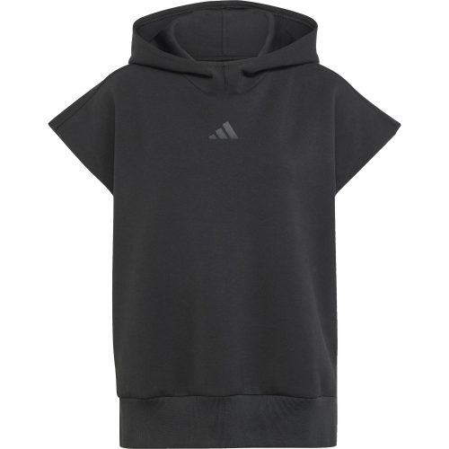 Adidas Sportswear, adidas Sportswear Sweatshirt "SOFT LUX LOCKERER ÄRMELLOSER HOODIE", ärmellos, mit integrierter Kapuze, mit seitlichen Schlitzen