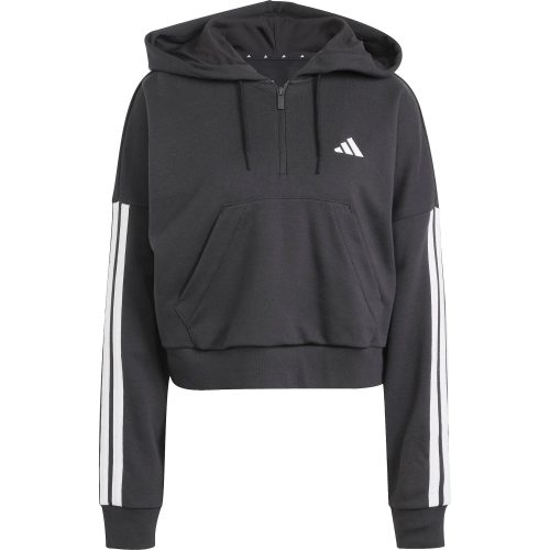 Adidas Sportswear, adidas Sportswear Kapuzensweatshirt "ESSENTIALS 3-STREIFEN FRENCH TERRY QUARTER-ZIP HOODIE"