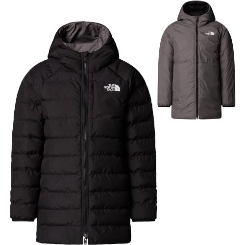 The North Face, The North Face Perrito Puffer Wendeparka - Black + Dark Grey XL Kids