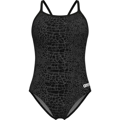 arena, Arena W Arena Snakeskin Swimsuit Lightdrop Back Badeanzug Damen, schwarz, Grösse: D 42