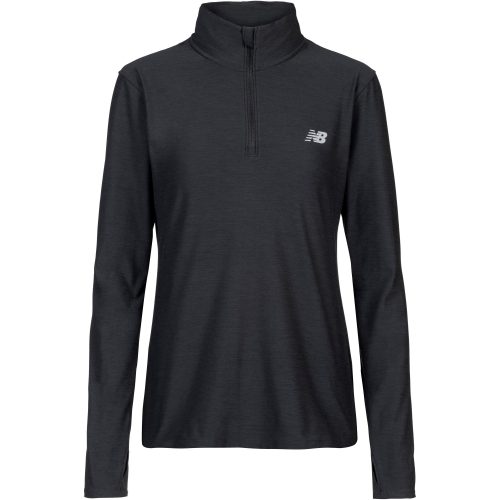 New Balance, New Balance Laufshirt "SPORT ESSENTIALS SPACE DYE 1/4 ZIP" hochschliessender Kragen, mit 1/4-Reissverschluss, Kurzarm