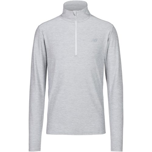 New Balance, New Balance New Balance Space Dye 1/4 Zip Herren, grau, Grösse: L Regular Fit Herren, grau, Grösse: L