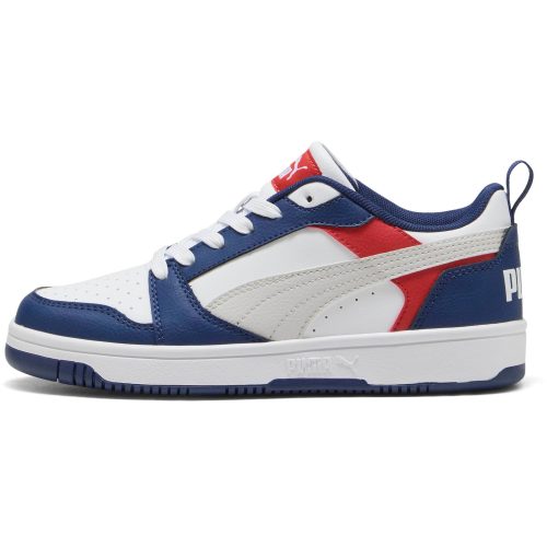 Puma, PUMA Sneaker "REBOUND V6 LO JR" mit Schnürverschluss, dämpfendes Fussbett, aus Synthetik