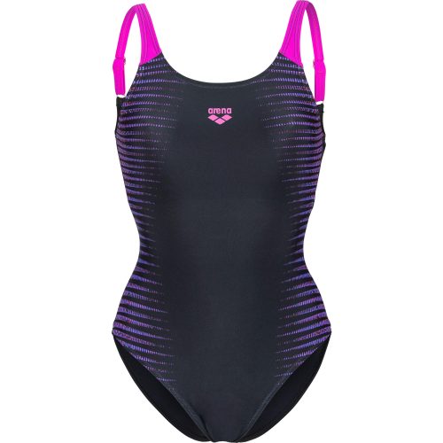arena, Arena W Arena Side Placement Swimsuit U Back B Badeanzug Damen, schwarz, Grösse: D 38
