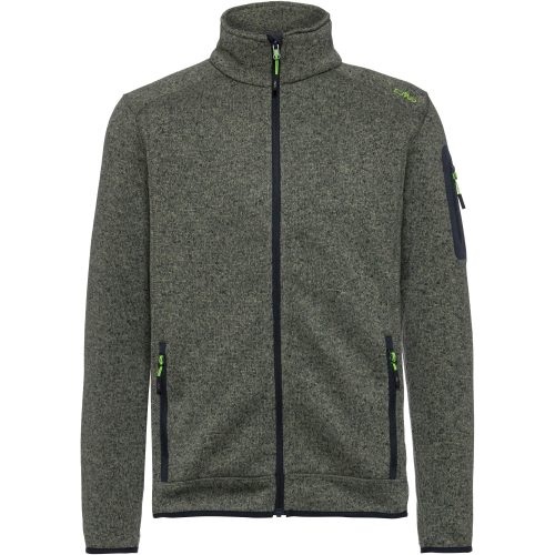 CMP, CMP Strickfleecejacke "MAN JACKET" ohne Kapuze hochschliessender Kragen, mit zwei Eingrifftaschen, atmungsaktiv