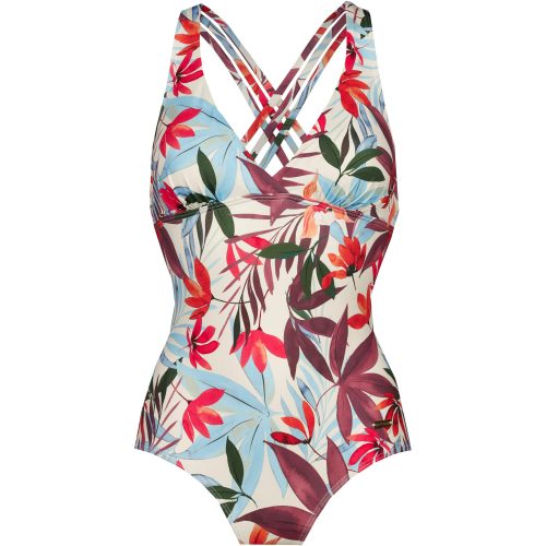 Lascana, Lascana - Badeanzug, für Damen, Creme, Größe 38