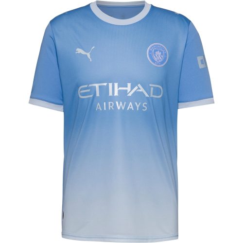 Puma, PUMA Fussballtrikot "MCFC HOME JERSEY REPLICA" für Erwachsene, mit Rundhalsausschnitt, kurzärmelig, atmungsaktiv